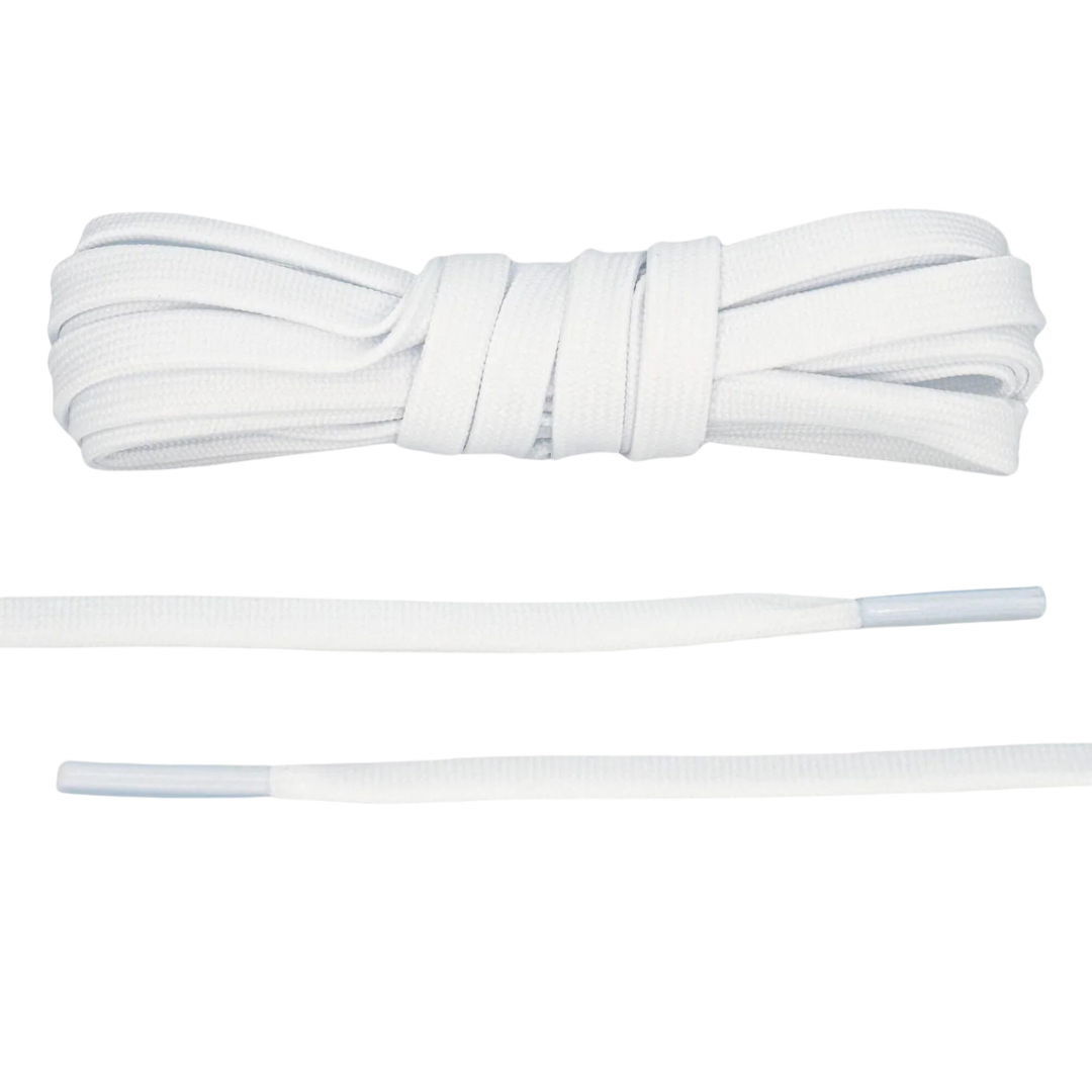 Classic White Flat Shoelaces | Jordan Shoelaces, Nike Shoelaces, Air Force 1 Shoelaces By KNOTTY