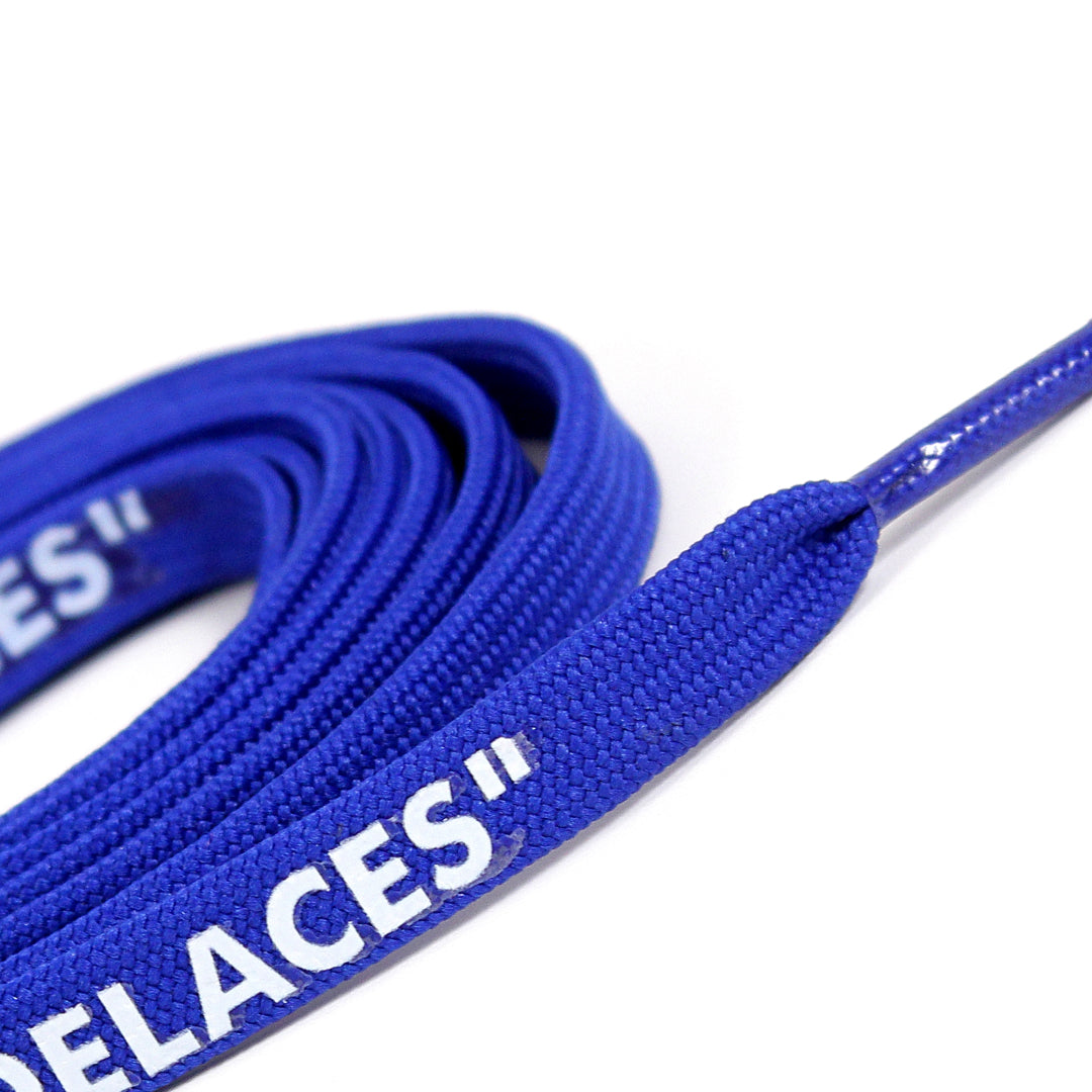 Royal Blue Off-White Style “SHOELACES” for Sneakers – Premium Flat Laces by KNOTTY