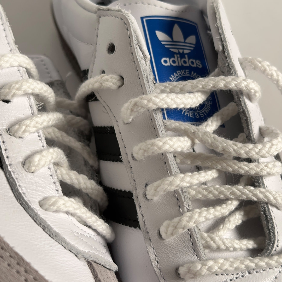 White Braided Rope Slim Sneaker Laces | Premium Slimcord Shoelaces by KNOTTY