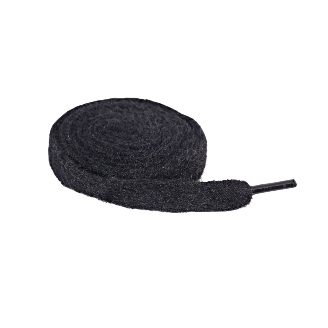 COZY FUZZY BLACK SHEEP FAT LACES BY KNOTTY
