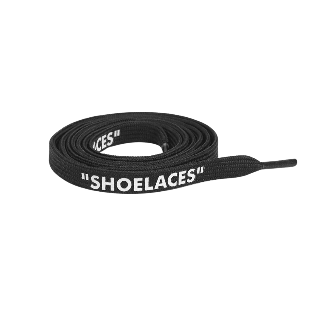 Grey Off-White Style “SHOELACES” for Sneakers – Premium Flat Laces by KNOTTY