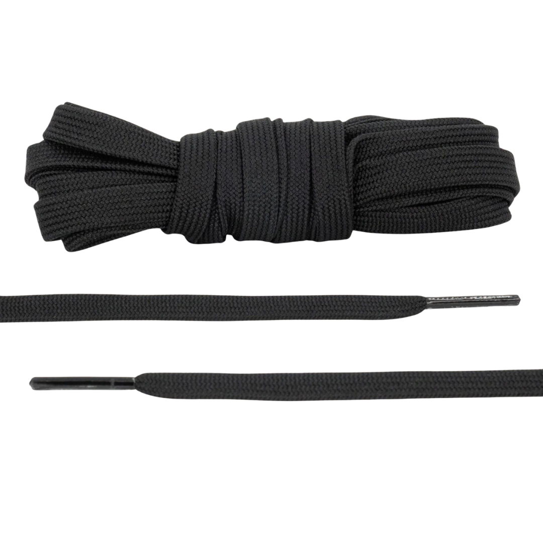 Classic Black Flat Shoelaces | Jordan Shoelaces, Nike Shoelaces, Air Force 1 Shoelaces By KNOTTY