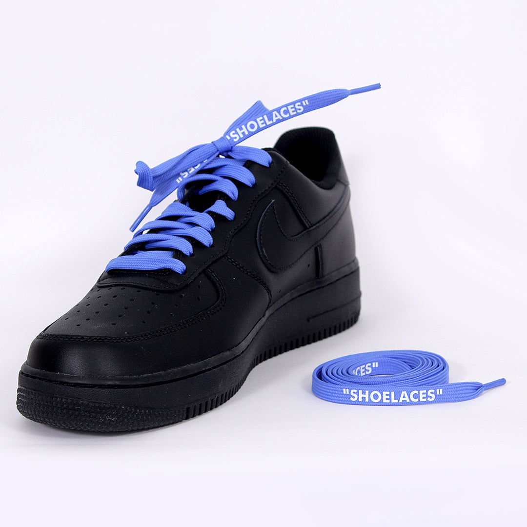 Aqua Off-White Style “SHOELACES” for Sneakers – Premium Flat Laces by KNOTTY