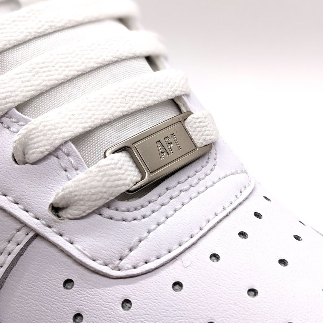 Premium Silver Air Force 1 Dubrae Replacement ( Lace Tag) By KNOTTY