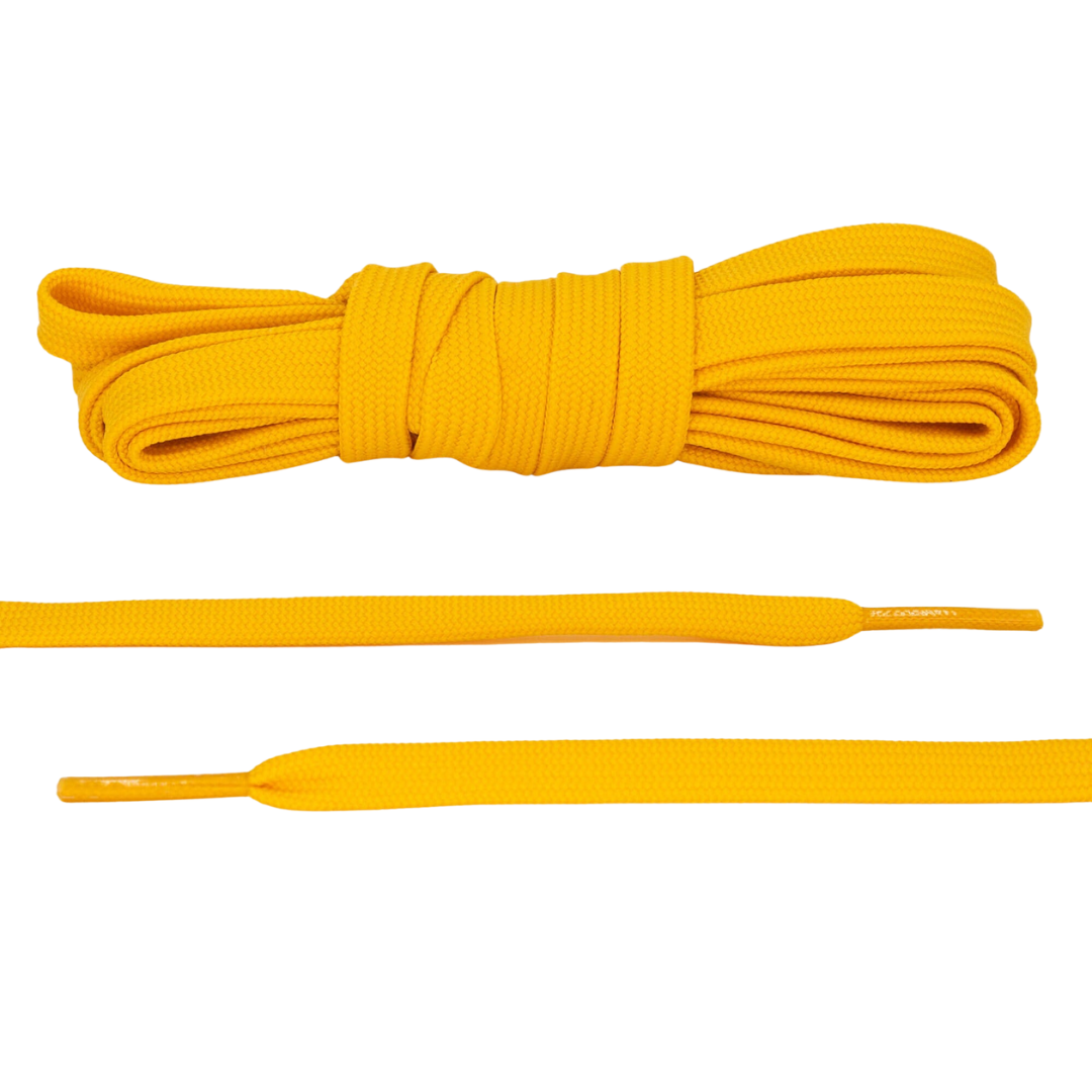 Bright Yellow Flat Shoelaces | Jordan Shoelaces, Nike Shoelaces, Air Force 1 Shoelaces By KNOTTY