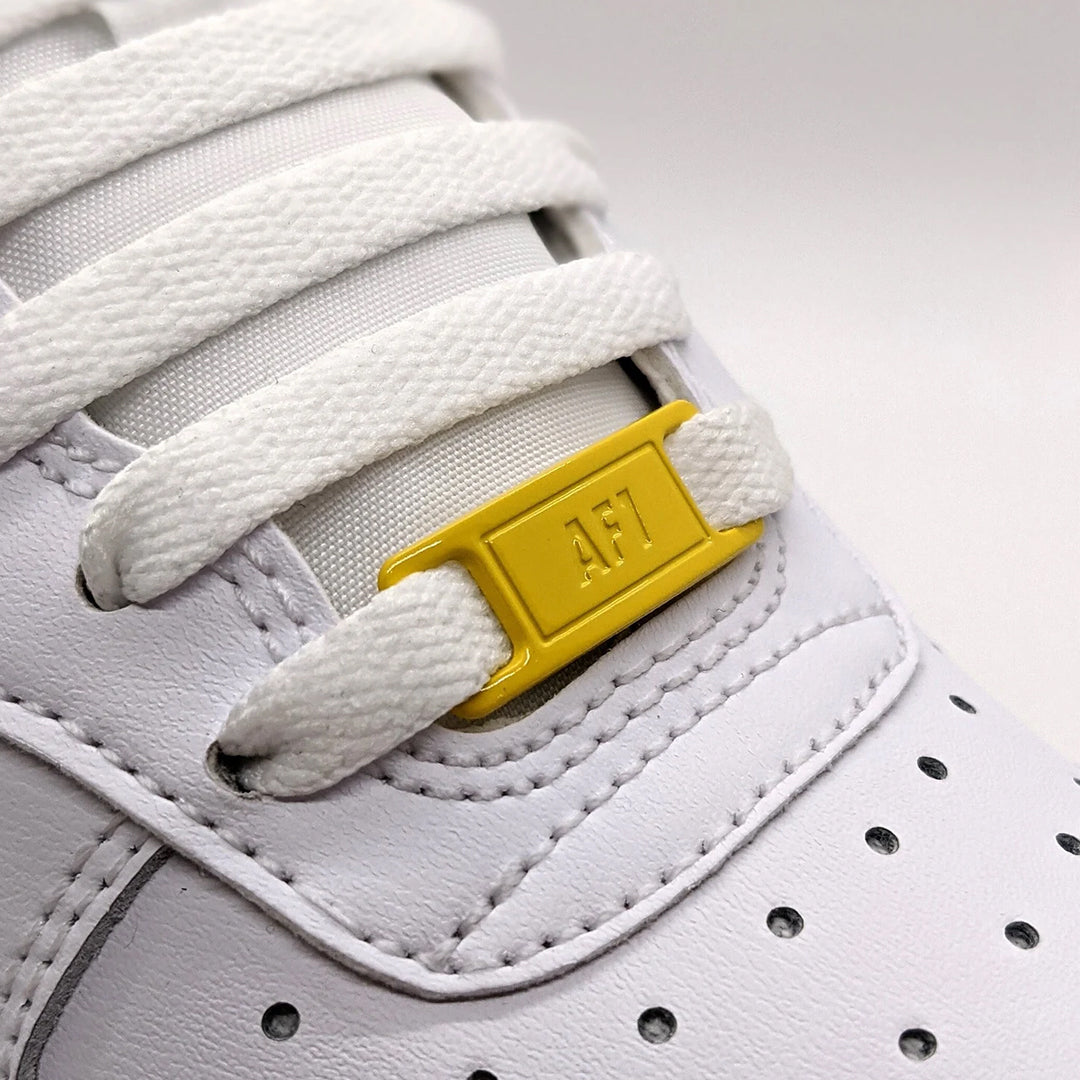 Premium Yellow Air Force 1 Dubrae Replacement ( Lace Tag) By KNOTTY