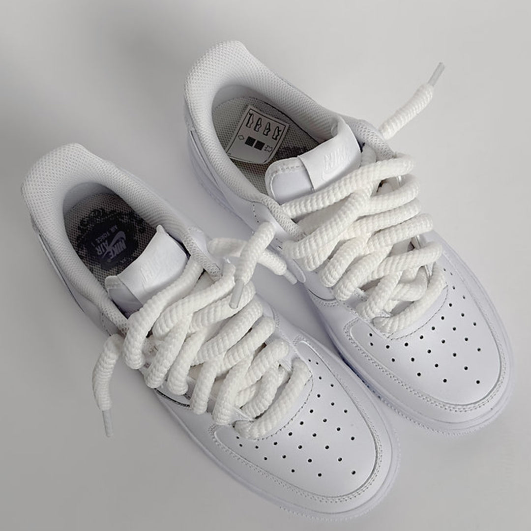 White Wired Rope Shoelaces | Premium Sneaker Laces – KNOTTY