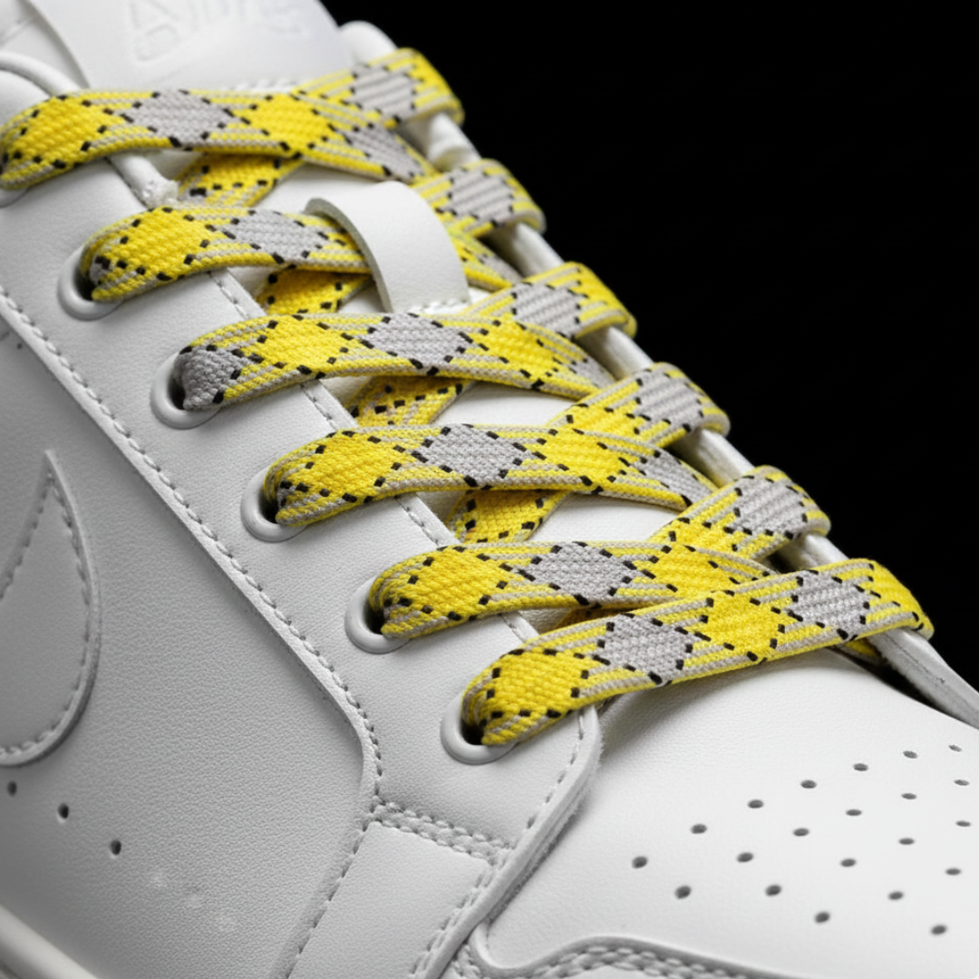 Cannatonic Diesel Patterned Flat Laces | Best for Nike, Jordan & Hoka by KNOTTY