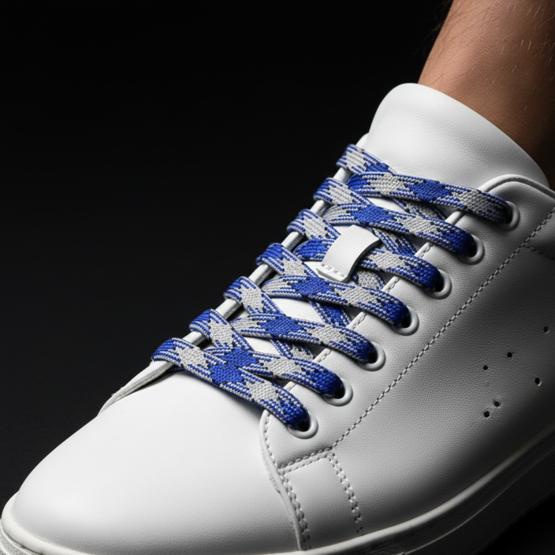 Moonshine Diesel Patterned Flat Laces | Best for Nike, Jordan & Hoka by KNOTTY