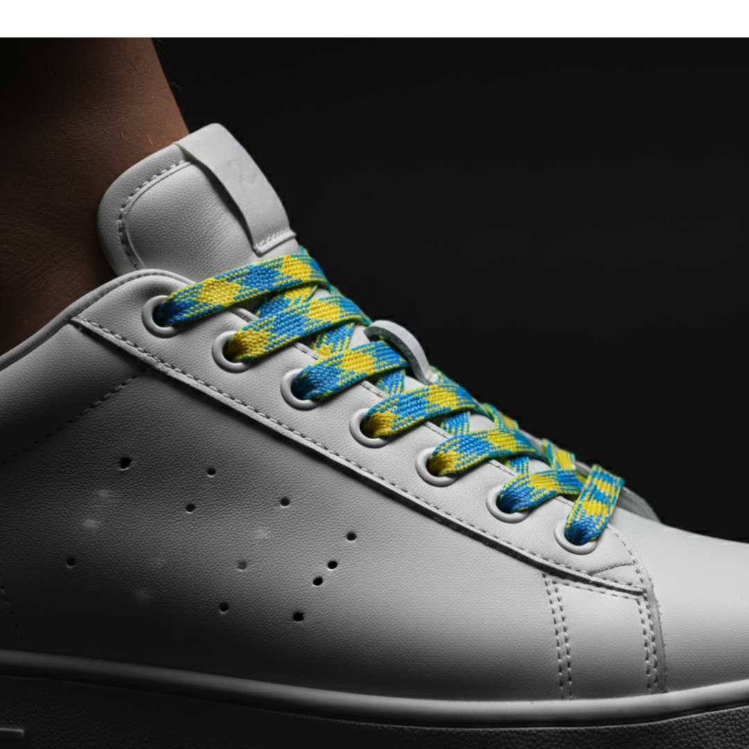 Sour Diesel Patterned Flat Laces | Best for Nike, Jordan & Hoka by KNOTTY