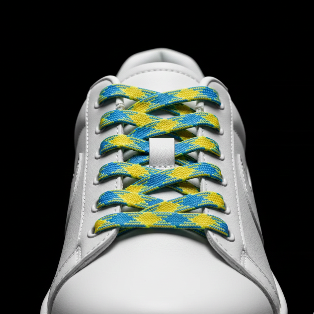 Sour Diesel Patterned Flat Laces | Best for Nike, Jordan & Hoka by KNOTTY