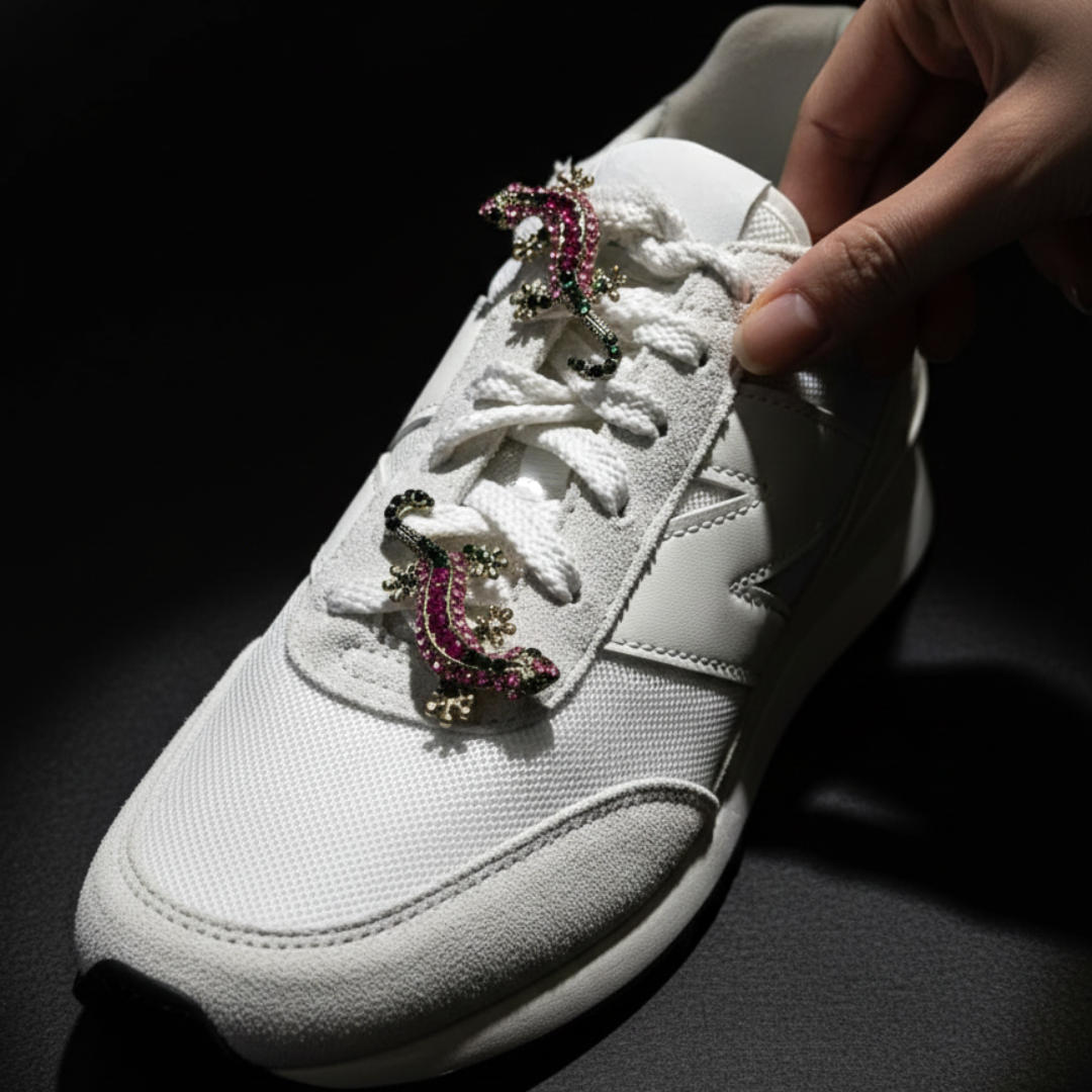 Gecko Jewel Sneaker Charm | Premium Shoe Charm for Nike, Jordan & Adidas By KNOTTY