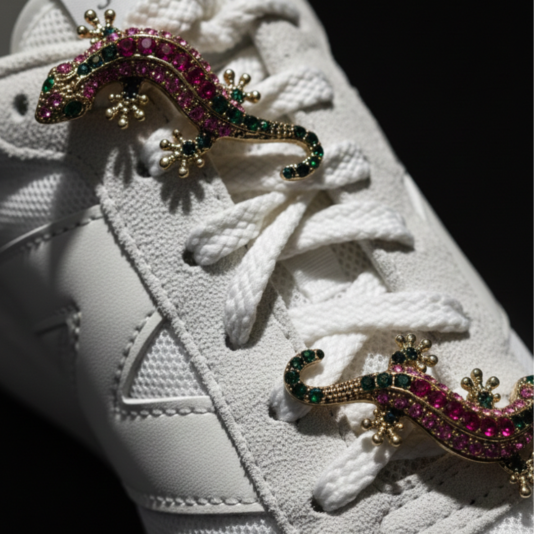 Gecko Jewel Sneaker Charm | Premium Shoe Charm for Nike, Jordan & Adidas By KNOTTY