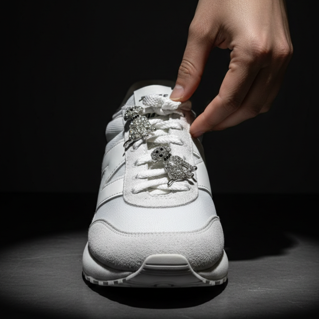 Crystal Dog Sneaker Charm | Premium Shoe Charm for Nike, Jordan & Adidas By KNOTTY