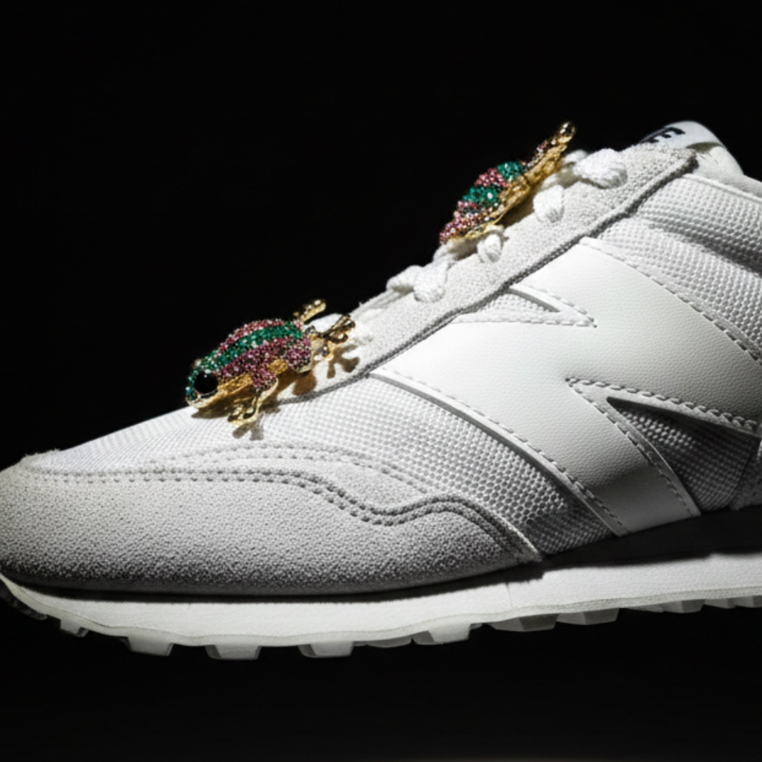 Jewel Frog Sneaker Charm | Statement Shoe Charm for Nike, Jordan & Adidas By KNOTTY