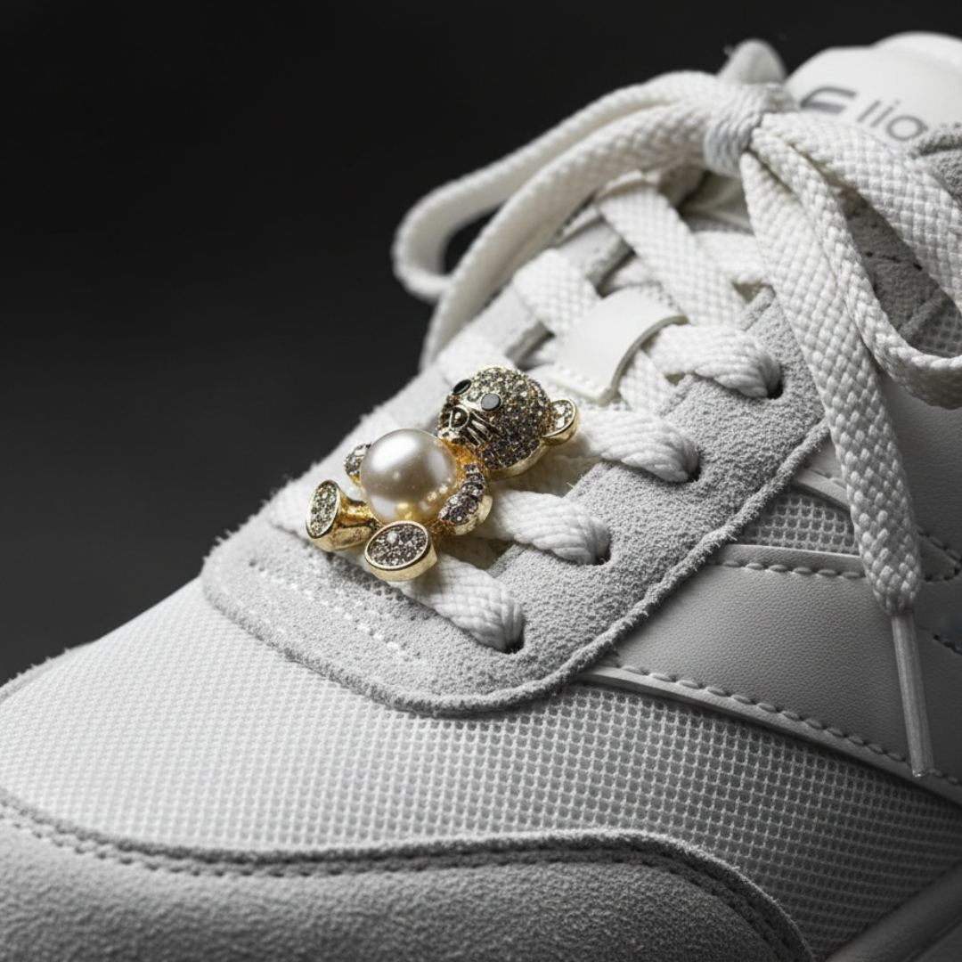 Pearl Teddy Sneaker Charm | Premium Shoe Charm for Nike, Jordan & Adidas By KNOTTY