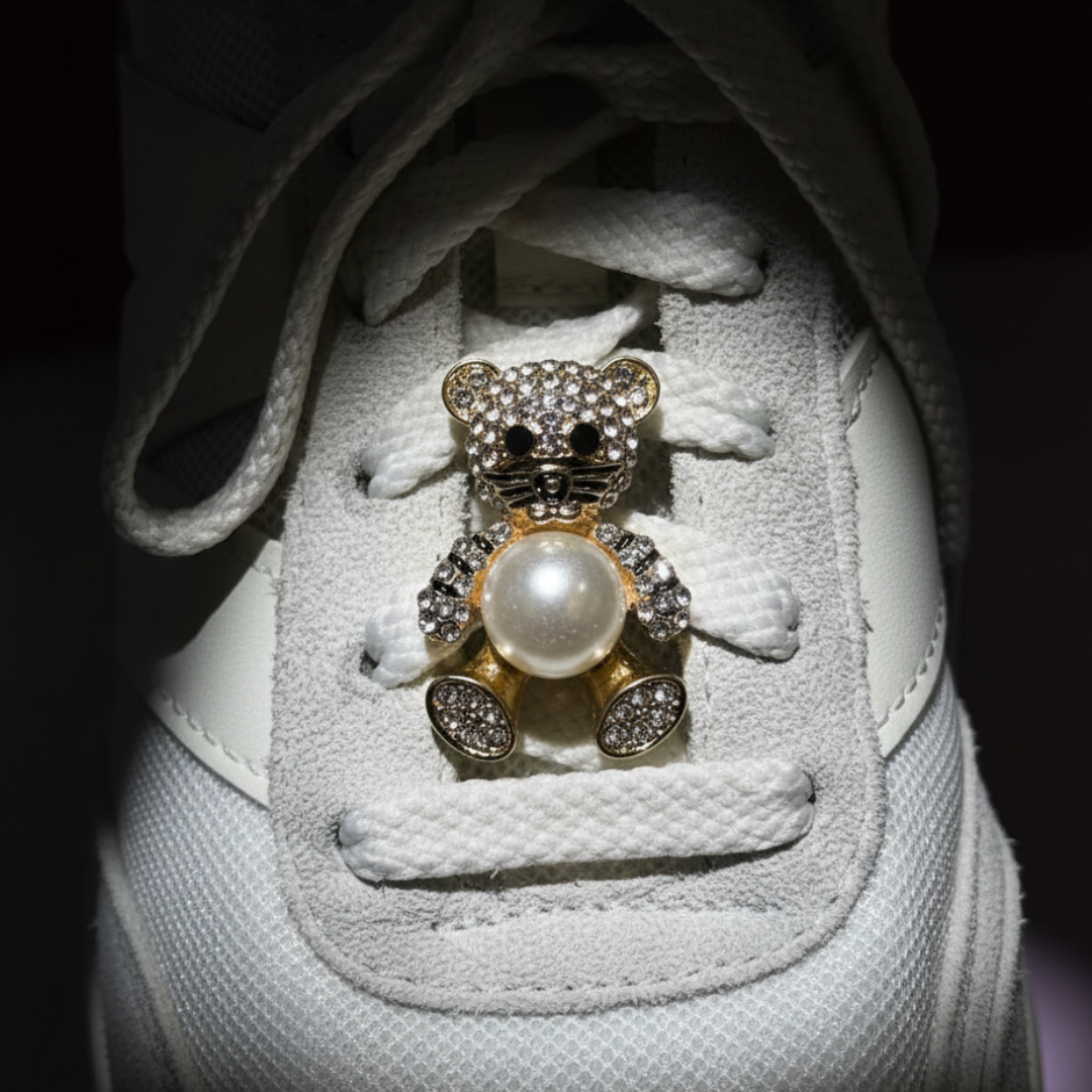 Pearl Teddy Sneaker Charm | Premium Shoe Charm for Nike, Jordan & Adidas By KNOTTY