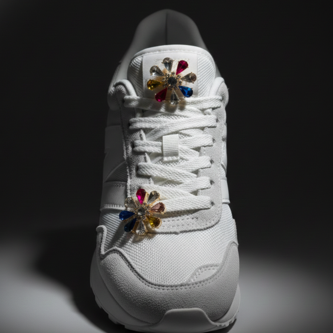 Multi-Colour Crystal Sneaker Charm | Premium Shoe Charm for Nike, Jordan & Adidas By KNOTTY