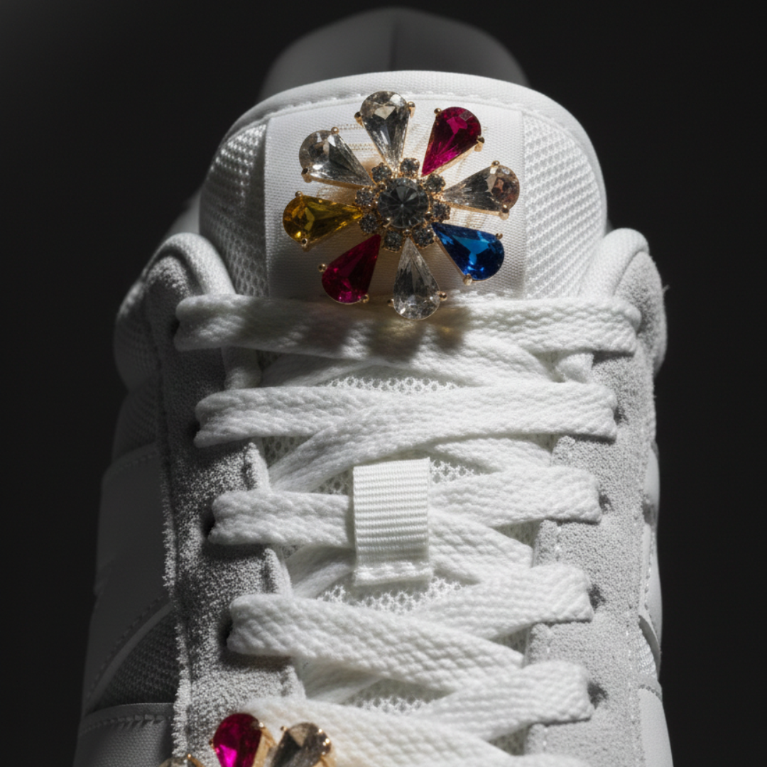 Multi-Colour Crystal Sneaker Charm | Premium Shoe Charm for Nike, Jordan & Adidas By KNOTTY