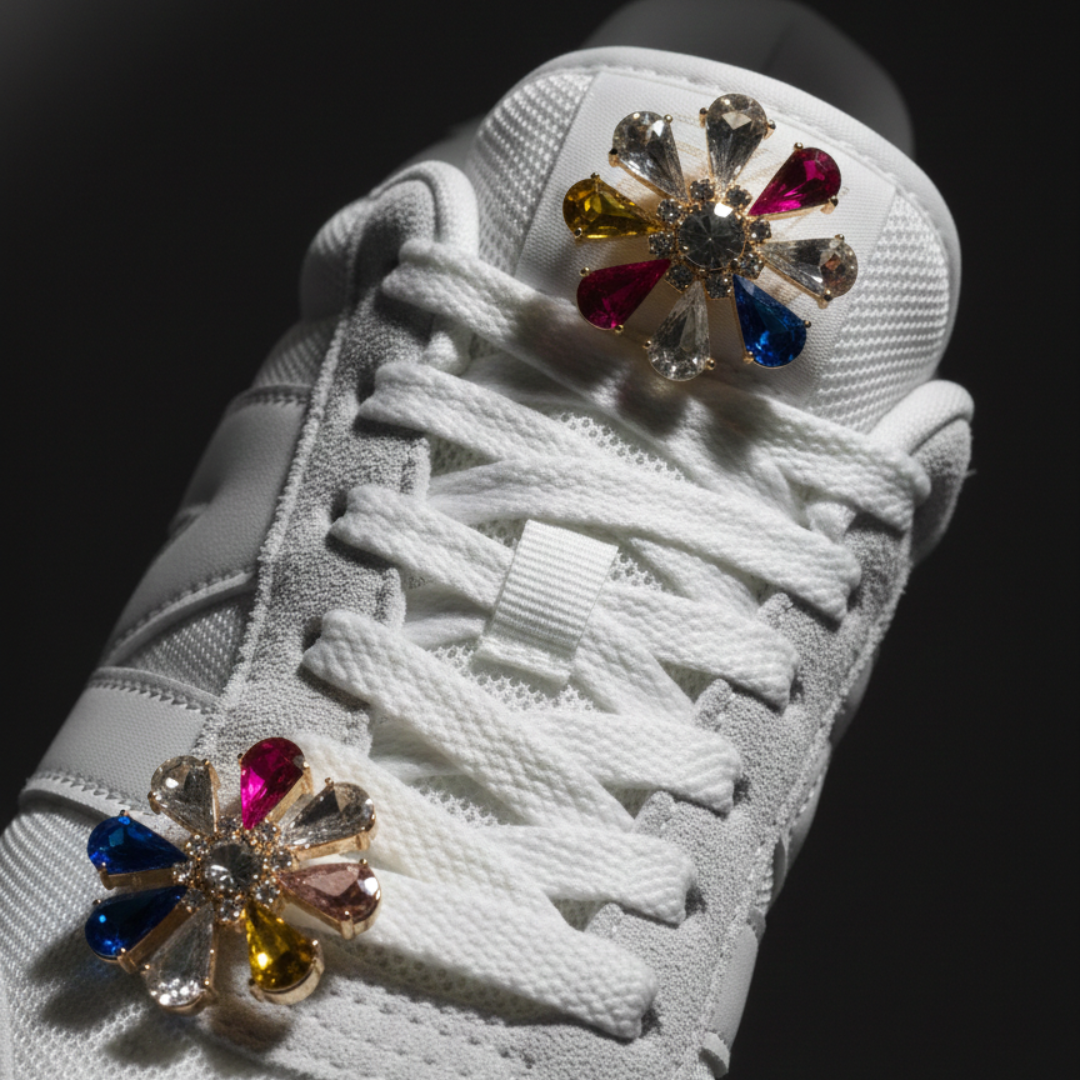 Multi-Colour Crystal Sneaker Charm | Premium Shoe Charm for Nike, Jordan & Adidas By KNOTTY