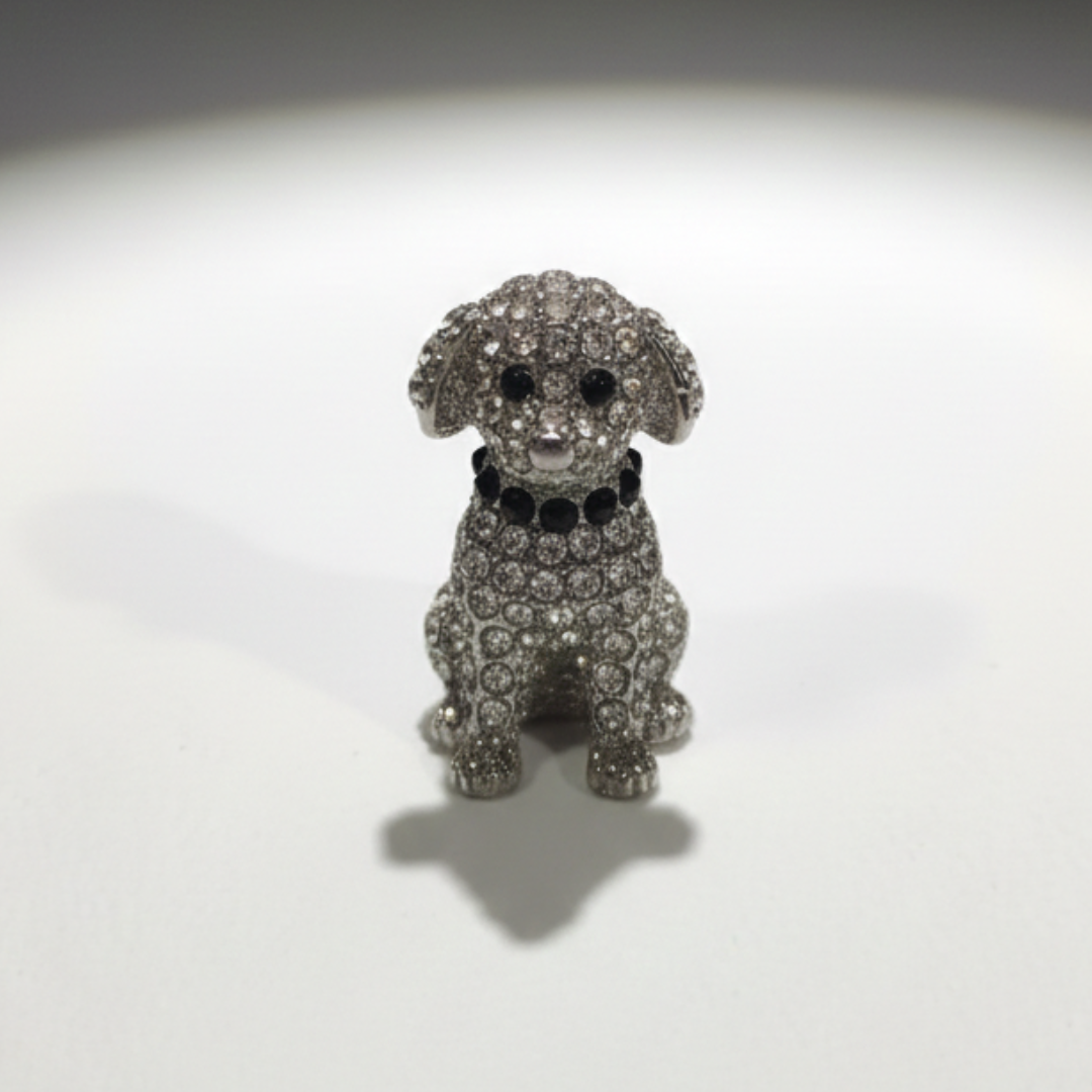 Crystal Dog Sneaker Charm | Premium Shoe Charm for Nike, Jordan & Adidas By KNOTTY