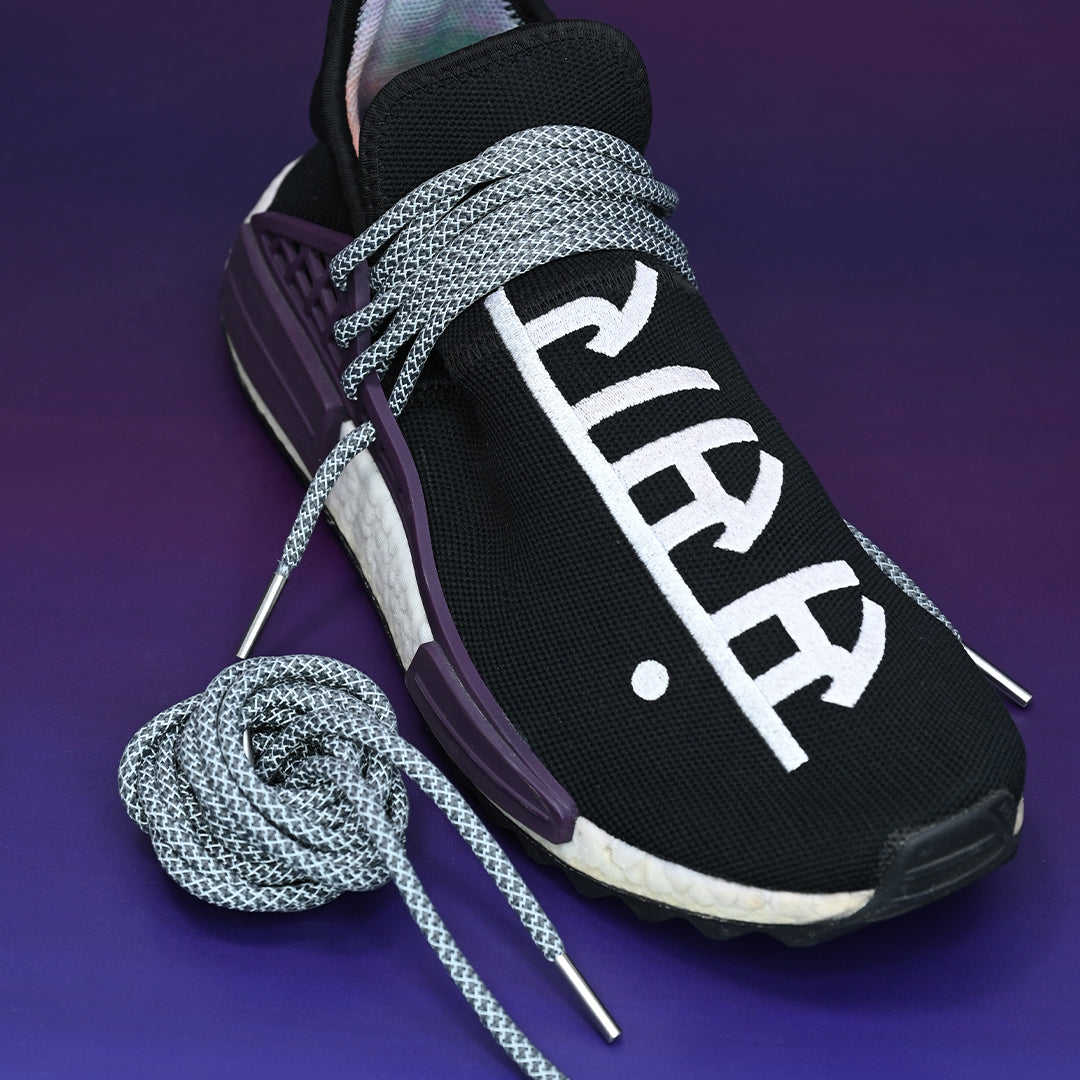 Black Rose Reflective Shoelaces