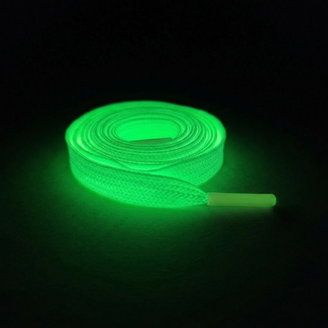 Glow in the Dark Shoelaces | Neon Green | Phosphorescent UV Laces for Sneakers by KNOTTY
