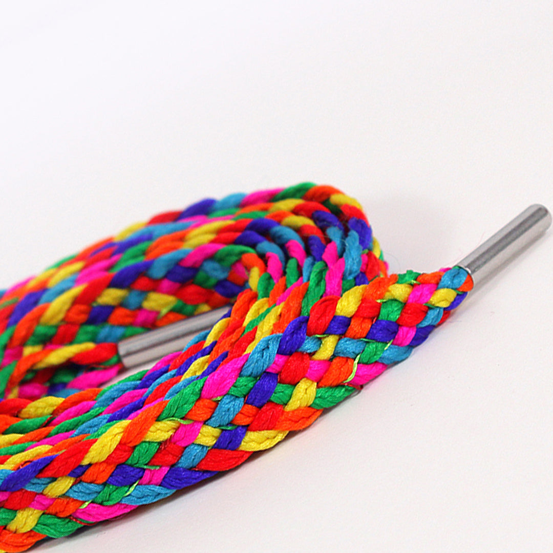 Rainbow Braided Flat Lace